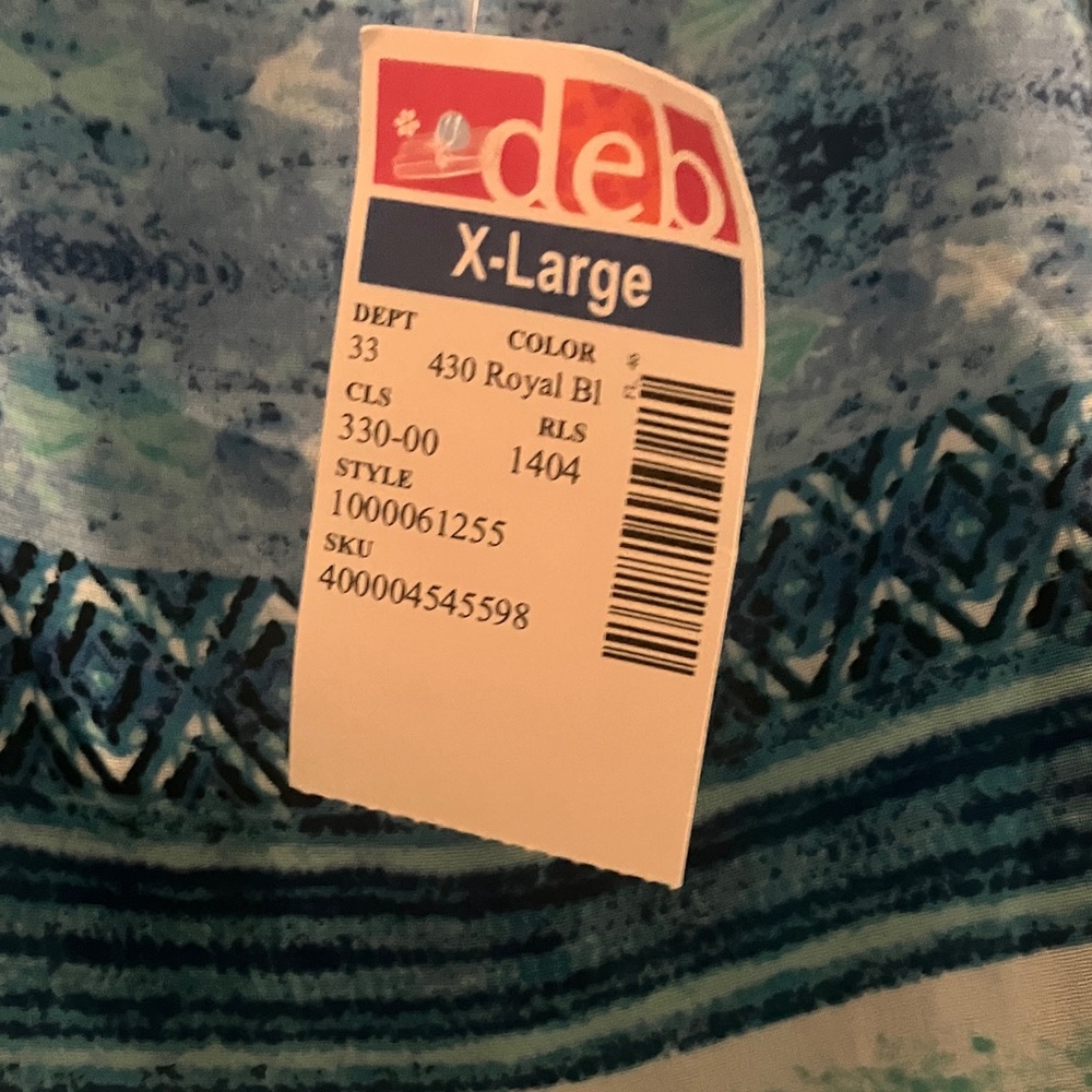 Deb Blue Aztec Patterned Sleeveless Mini Dress Woman’s XL - Picture 2 of 4